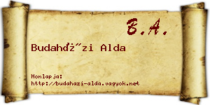Budaházi Alda névjegykártya